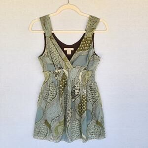 Jonathon Martin Babydoll Top Womens Size Small Fairy Grunge Blue Forest Boho